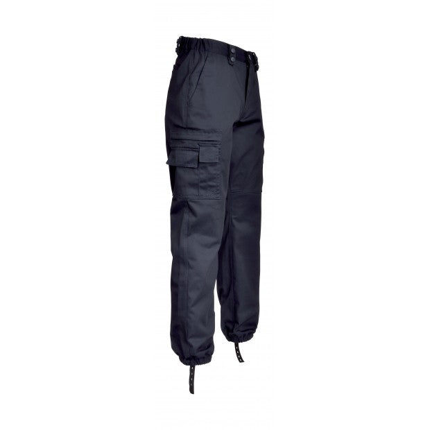 Pantalon action déperlant polyester-coton avec poches multiples