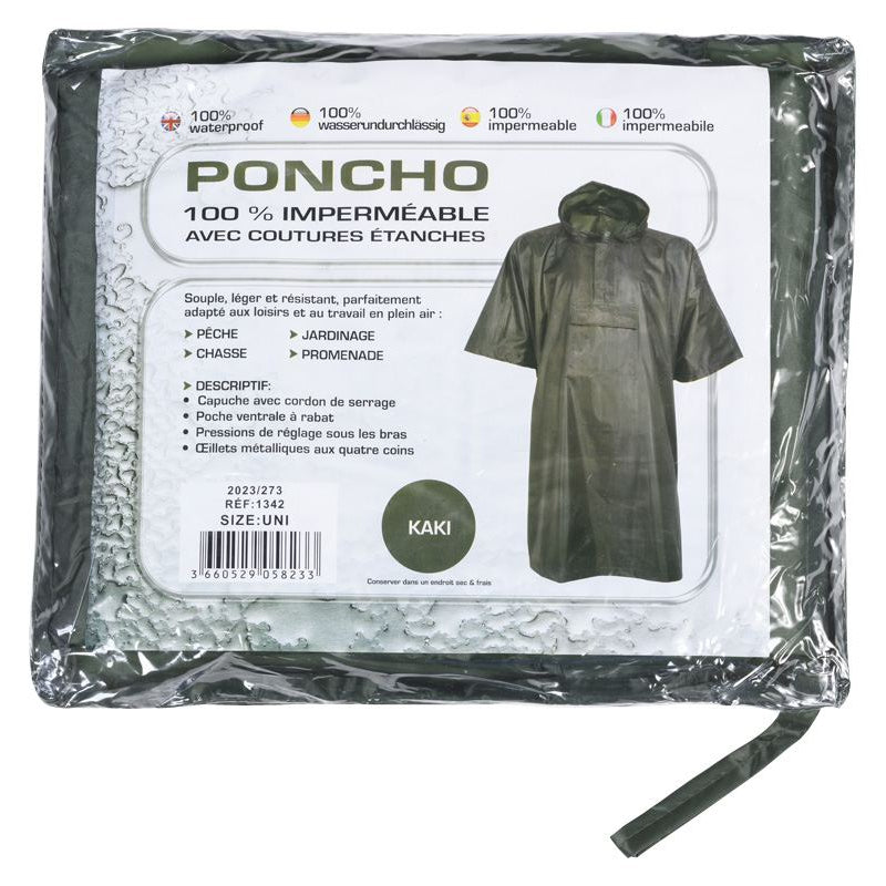 Poncho kaki